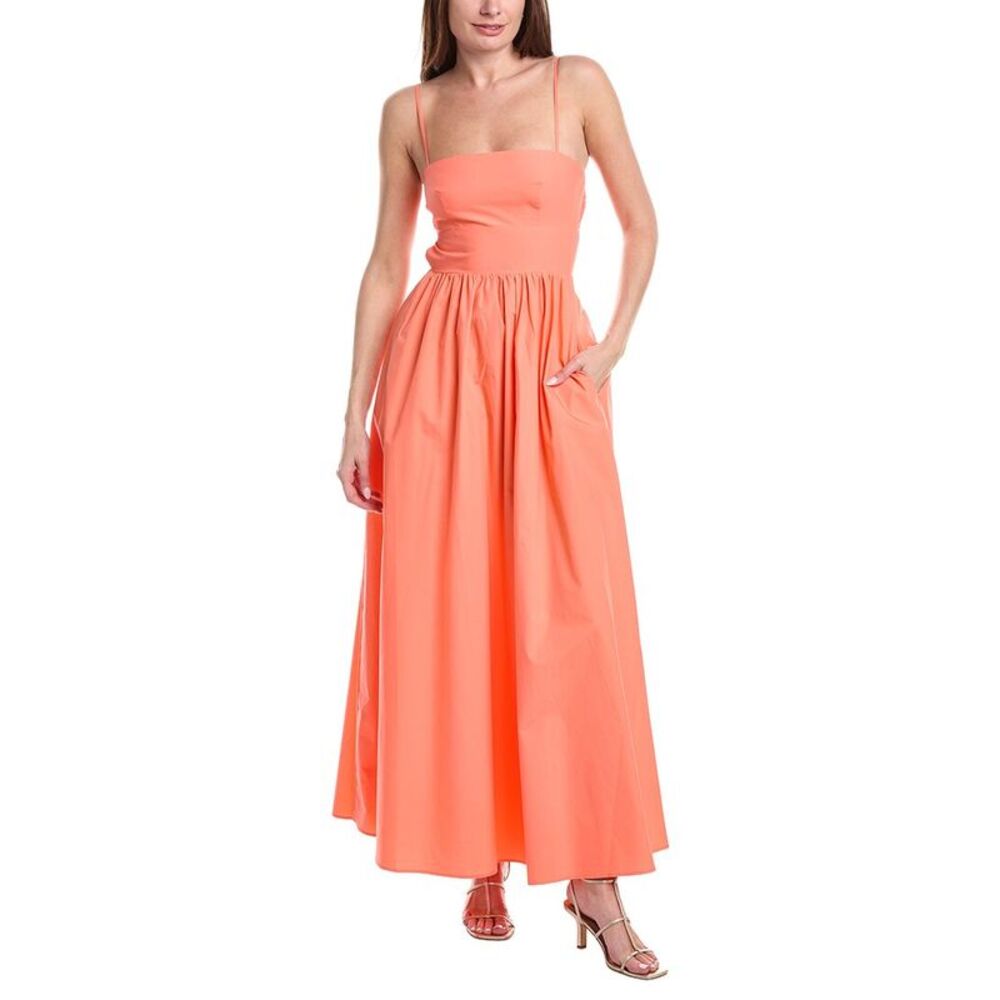 Susana Monaco Womens  Poplin Open Back Maxi Dress